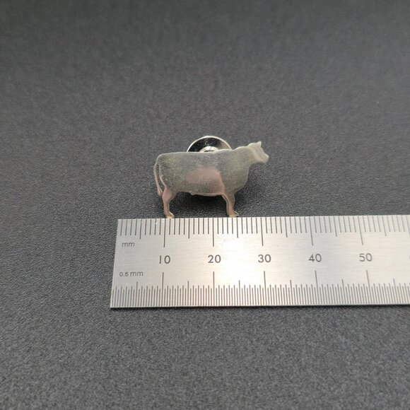 Sterling Silver Cute Cow Animal Pin A6152 - Picture 6 of 7